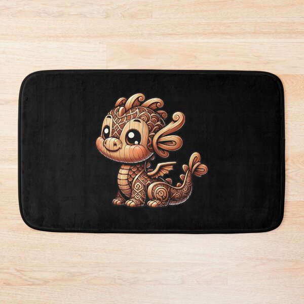 Item preview, Enchanted Carvings: Baby Wooden Dragon Illustration designed and sold by MachineDesigned.
