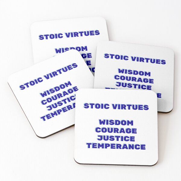 Item preview, Stoic virtues - Wisdom Courage Justice Temperance designed and sold by Inspirationmotivation.
