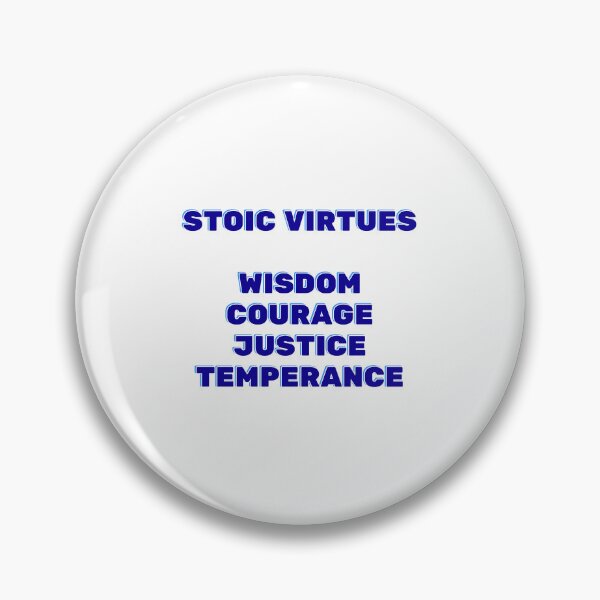 Item preview, Stoic virtues - Wisdom Courage Justice Temperance designed and sold by Inspirationmotivation.