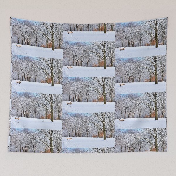 Item preview, Snowy Bench in the Park designed and sold by Martha Sherman.