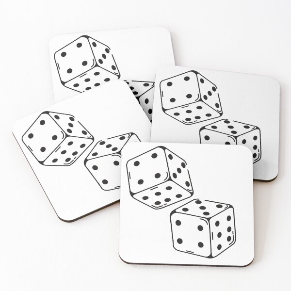 Item preview, black and white dice designed and sold by gabsjimz.