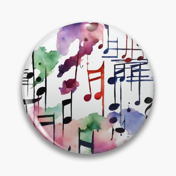 Item preview, Notes and clefs in wild watercolor. designed and sold by kreativeadern.