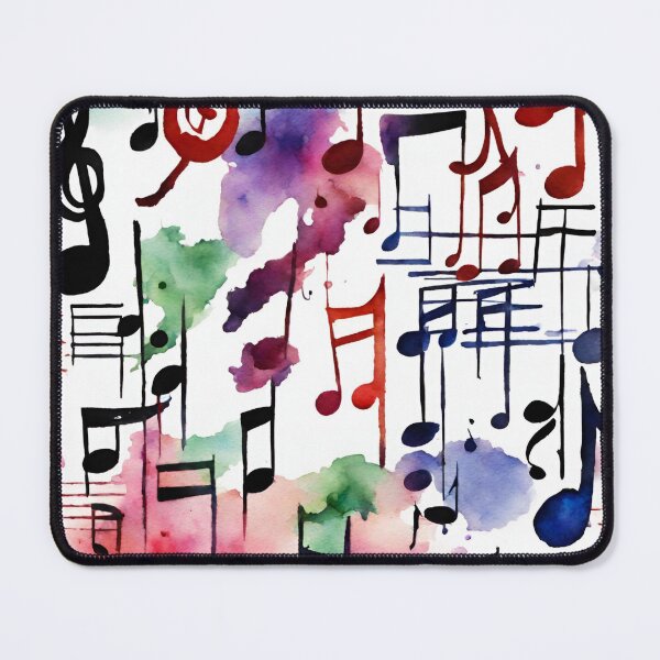 Item preview, Notes and clefs in wild watercolor. designed and sold by kreativeadern.