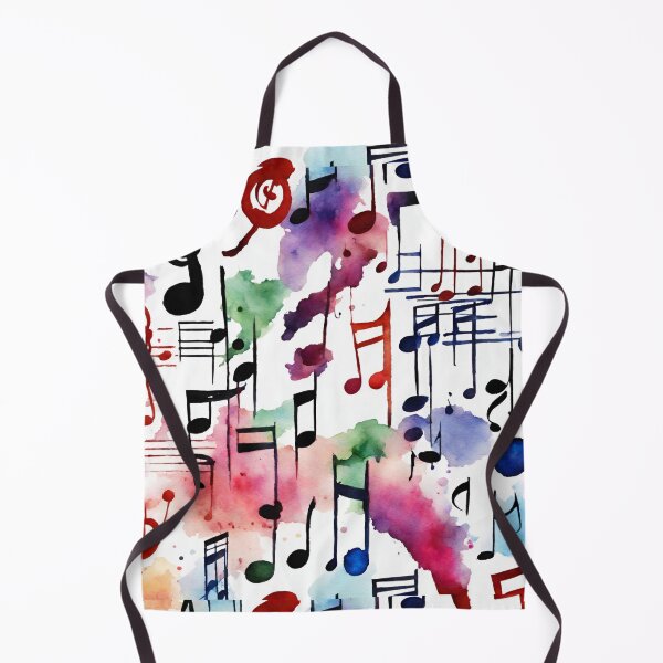 Item preview, Notes and clefs in wild watercolor. designed and sold by kreativeadern.