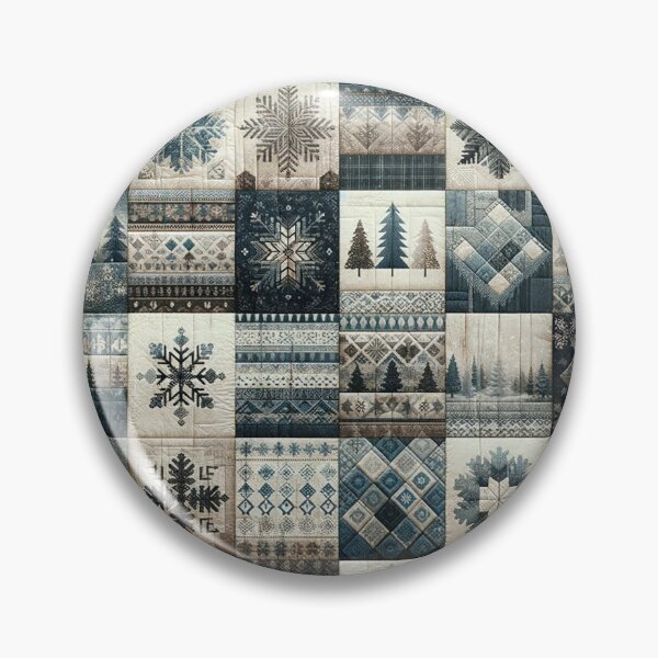 Artikelvorschau, Winterinspiriertes Patchwork-Quiltmuster entworfen und verkauft von PinUpPizzazz.