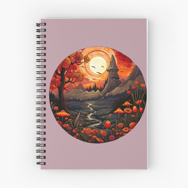 Item preview, Autumn Castle Tower Spooky Witchery Landscape  designed and sold by FoxTreeDesign.