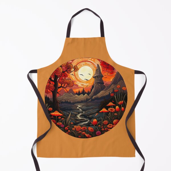 Item preview, Autumn Castle Tower Spooky Witchery Landscape designed and sold by FoxTreeDesign.
