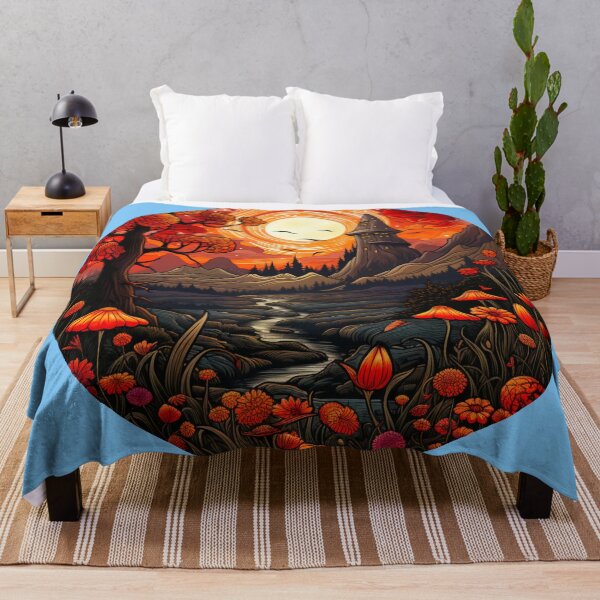 Item preview, Autumn Castle Tower Spooky Witchery Landscape  designed and sold by FoxTreeDesign.