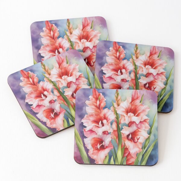 Item preview, Watercolor Gladiolus Grace designed and sold by colorvisionart.