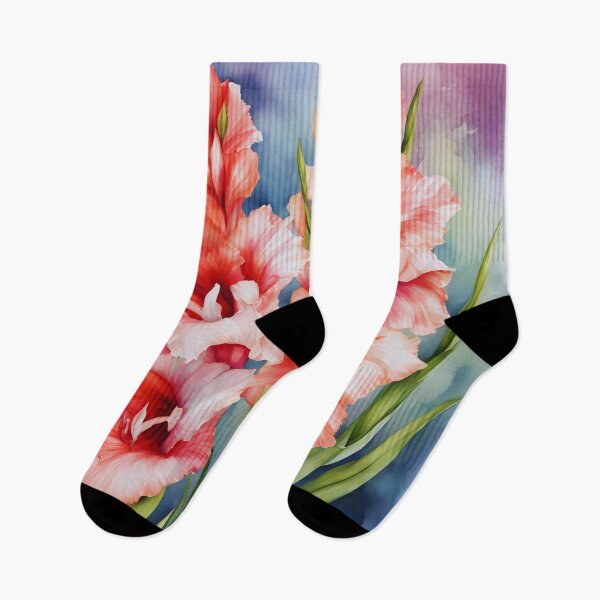 Item preview, Watercolor Gladiolus Grace designed and sold by colorvisionart.