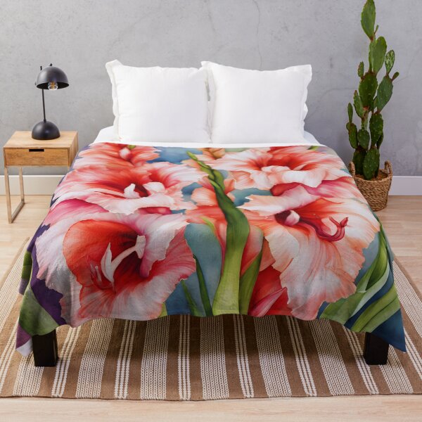 Item preview, Watercolor Gladiolus Grace designed and sold by colorvisionart.