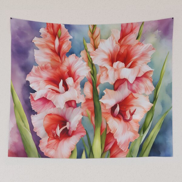 Item preview, Watercolor Gladiolus Grace designed and sold by colorvisionart.