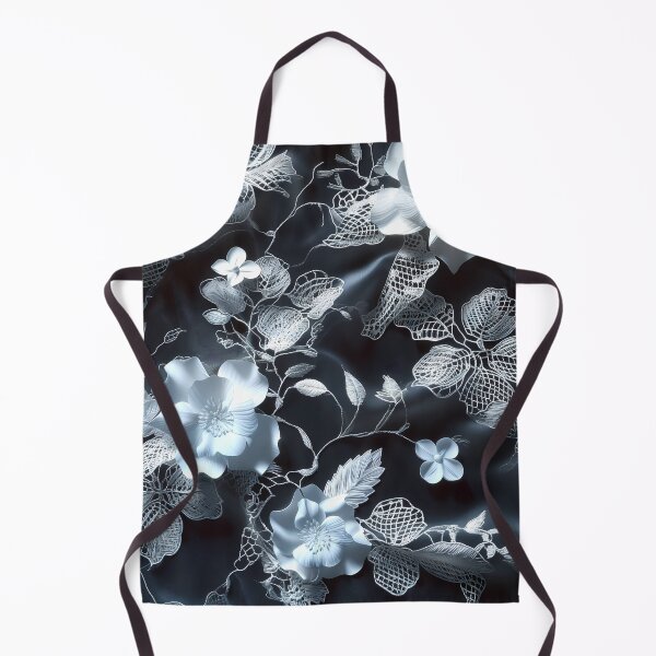 Item preview, Black fabric texture with white lace designed and sold by Fantasyplus.