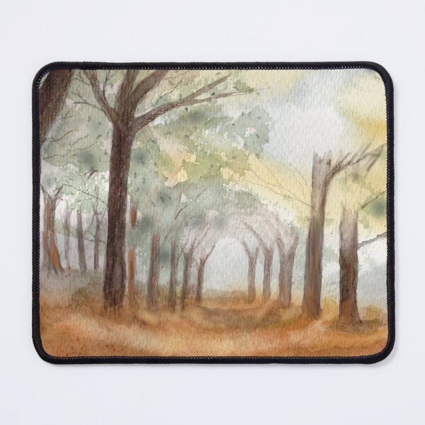 Item preview, Autumn walk in the woods as the sunlight breaks through the trees creating an ethereal glow on the path. designed and sold by Liz Loasby.