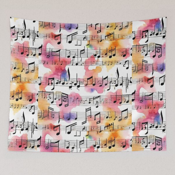 Item preview, Copy of musical notes, abstract and completely wild in watercolor. designed and sold by kreativeadern.