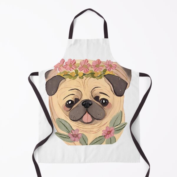 Item preview, smiling pug dog designed and sold by Vilemo.