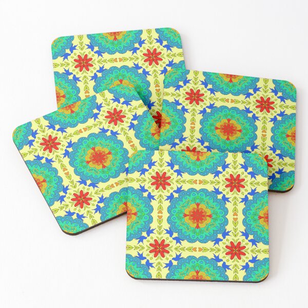 Item preview, Spanish tile motif with yellow background  designed and sold by MarySchwindt.