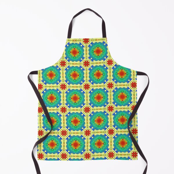Item preview, Spanish tile motif with yellow background designed and sold by MarySchwindt.