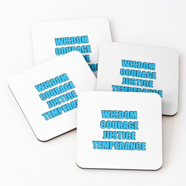 Item preview, Stoic virtues - Wisdom, Courage, Justice, Temperance designed and sold by Inspirationmotivation.