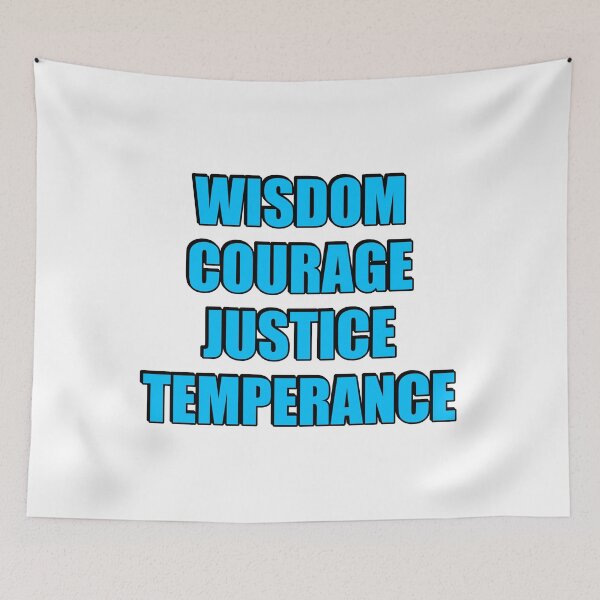 Item preview, Stoic virtues - Wisdom, Courage, Justice, Temperance designed and sold by Inspirationmotivation.