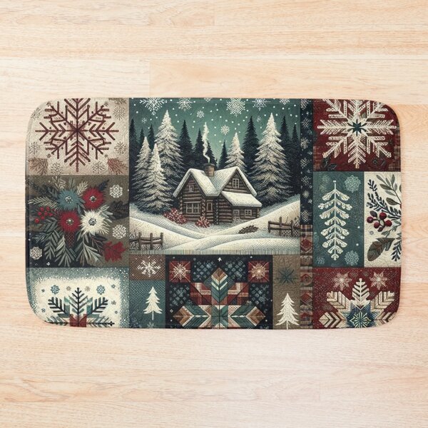 Item preview, Winter Inspired Patchwork Quilt designed and sold by PinUpPizzazz.