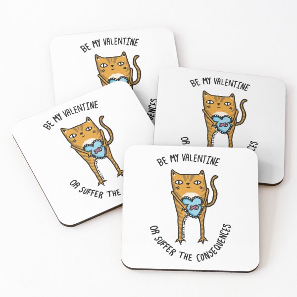 Item preview, Be my valentine or suffer the consequences- Ginger cat designed and sold by deadbeatt.
