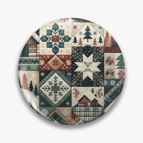 Artikelvorschau, Winterinspiriertes Patchwork-Quiltmuster entworfen und verkauft von PinUpPizzazz.