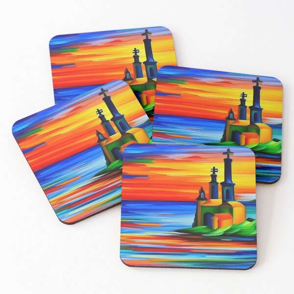 Item preview, Calm Maritime Village: Idyllic Sunset Scene 3 designed and sold by artnftjimmy.