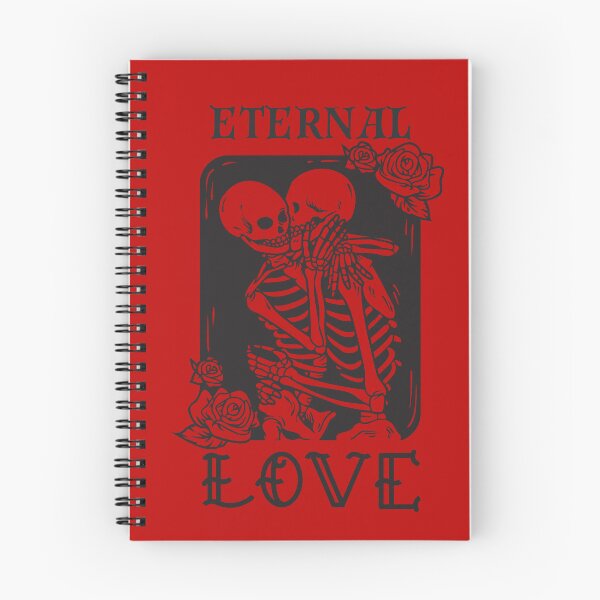 Item preview, Eternal love floral kissing skeletons designed and sold by PellSilversmith.