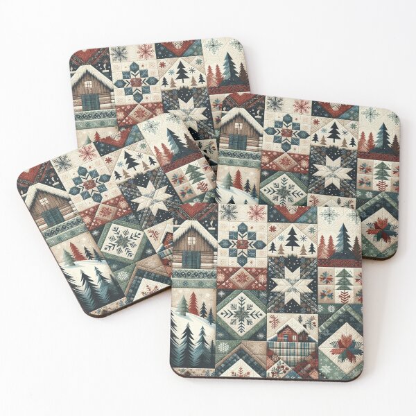 Item preview, Winter Inspired Patchwork Quilt Pattern designed and sold by PinUpPizzazz.