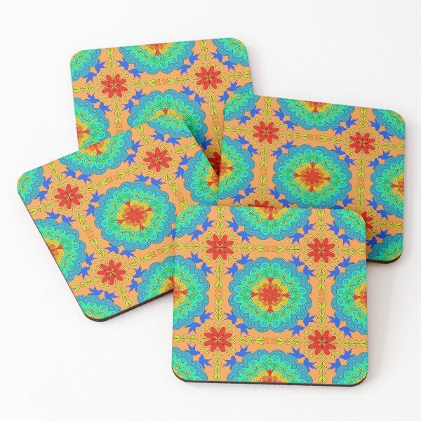 Item preview, Spanish tile motif with terra cotta background  designed and sold by MarySchwindt.