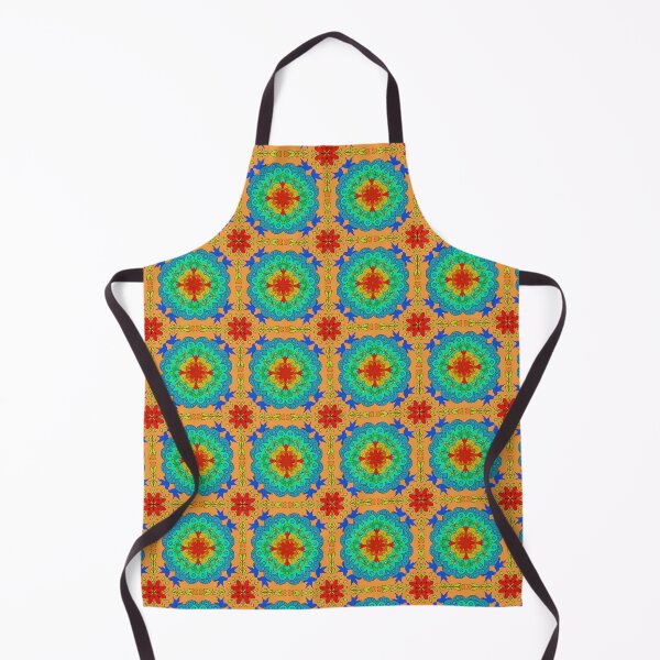 Item preview, Spanish tile motif with terra cotta background designed and sold by MarySchwindt.