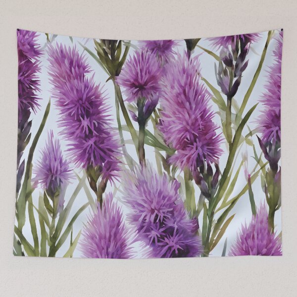 Item preview, Watercolor Liatris Lull designed and sold by colorvisionart.
