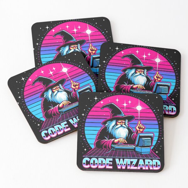 Item preview, Code Wizard Programmer Coder Coding Magician Computer designed and sold by SpookshowDesign.