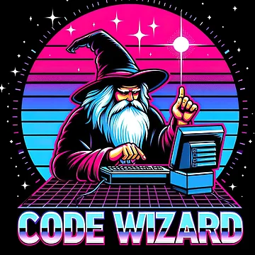 Artwork thumbnail, Code Wizard Programmer Coder Coding Magician Computer by SpookshowDesign
