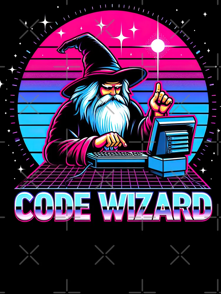 Thumbnail 7 von 7, Oversized T-Shirt, Code Wizard Programmierer Coder Coding Magician Computer designt und verkauft von SpookshowDesign.