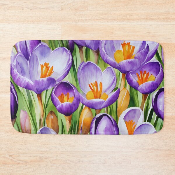 Item preview, Watercolor Crocus Crescendo designed and sold by colorvisionart.