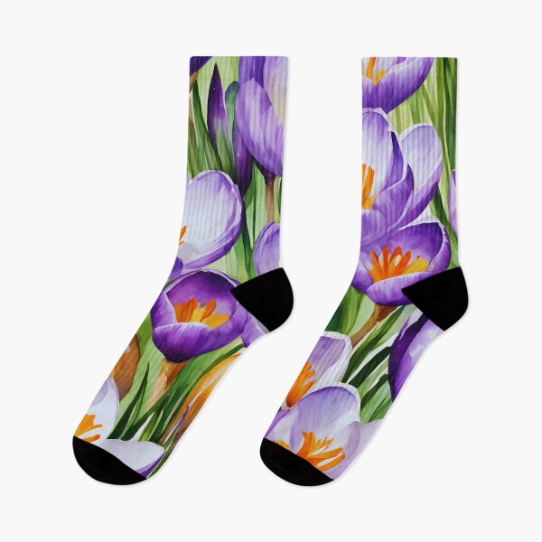 Item preview, Watercolor Crocus Crescendo designed and sold by colorvisionart.