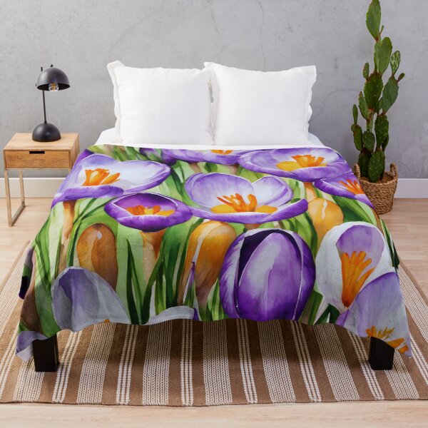 Item preview, Watercolor Crocus Crescendo designed and sold by colorvisionart.