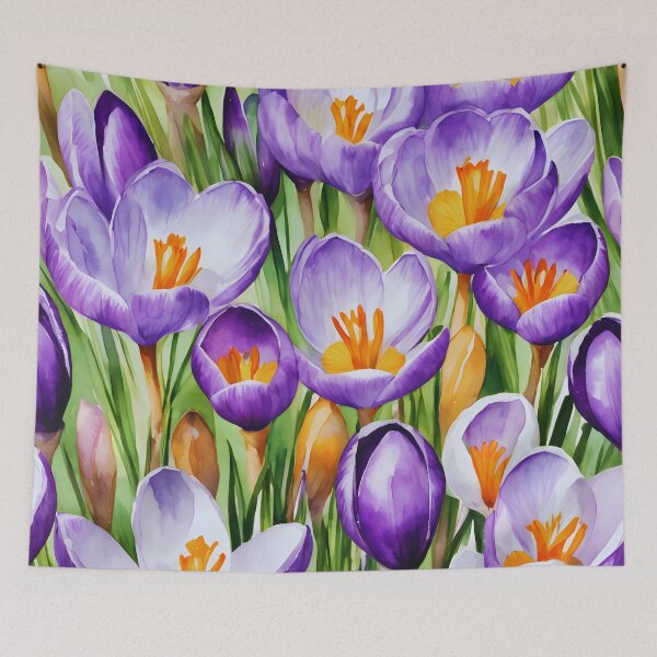 Item preview, Watercolor Crocus Crescendo designed and sold by colorvisionart.