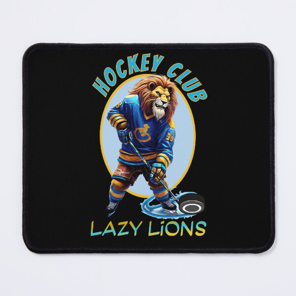 Item preview, a cool and cute lion playing ice hockey designed and sold by Animal world designs.