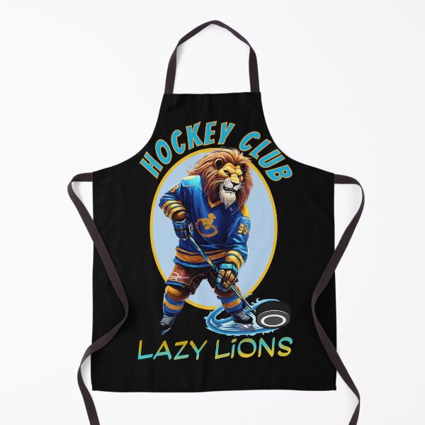 Item preview, a cool and cute lion playing ice hockey designed and sold by Animal world designs.