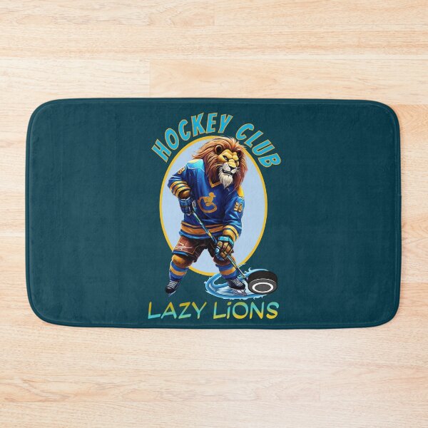 Item preview, a cool and cute lion playing ice hockey designed and sold by Animal world designs.