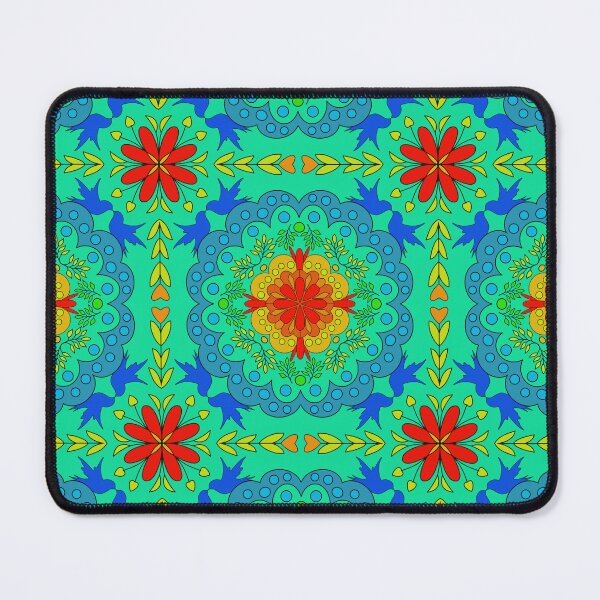 Item preview, Spanish tile motif with teal background designed and sold by MarySchwindt.