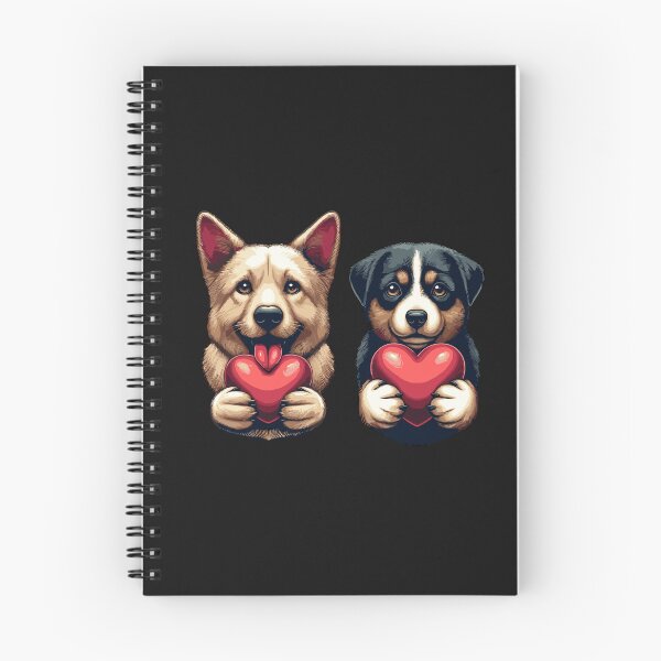 Item preview, Adorable Dog Presents a Red Heart to His Feline Valentine designed and sold by styleonestaa.