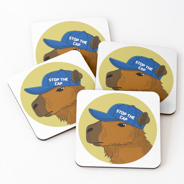 Item preview, Stop The Cap - Funny Capybara Meme designed and sold by Whiskrow.