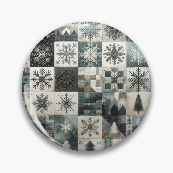 Artikelvorschau, Winterinspiriertes Patchwork-Quiltmuster entworfen und verkauft von PinUpPizzazz.