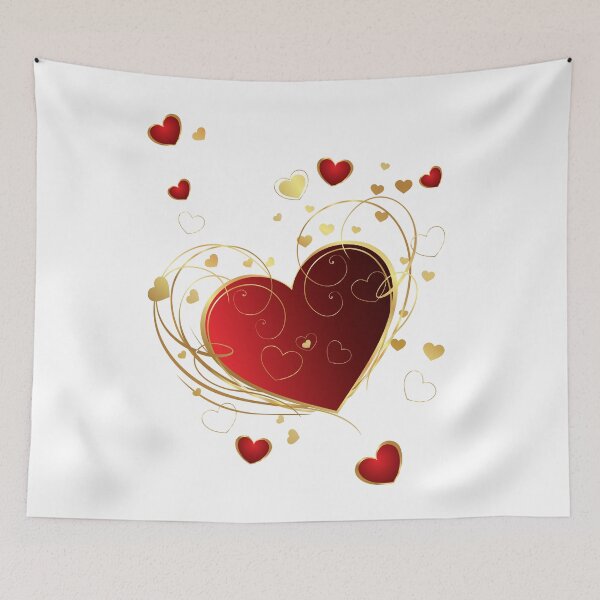 Item preview, Womens Red Hearts Cute Love Valentines Day Women Men Kids Gifts V-Neck T-Shirt designed and sold by smilup.