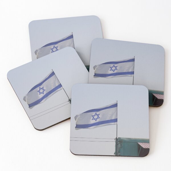 Item preview, Blue and White Flag of Israel Waving in the Wind designed and sold by omryjs.