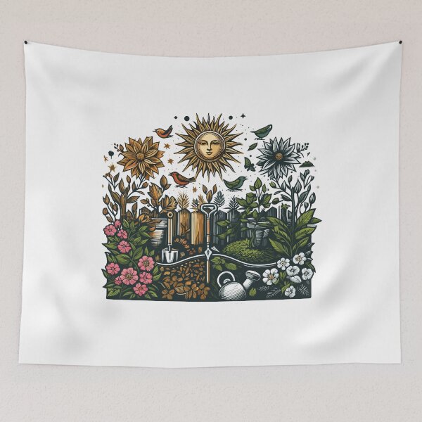Item preview, Seasonal Gardening Delight: Blooms, Harvests, and Green Joy designed and sold by Top-Bot.